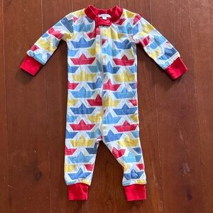 Playful Boat Print Kids Footie